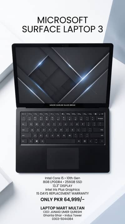 Microsoft Surface Laptop - 3 |   I5/10th Gen  | - 8gb Ddr4 - 256gb