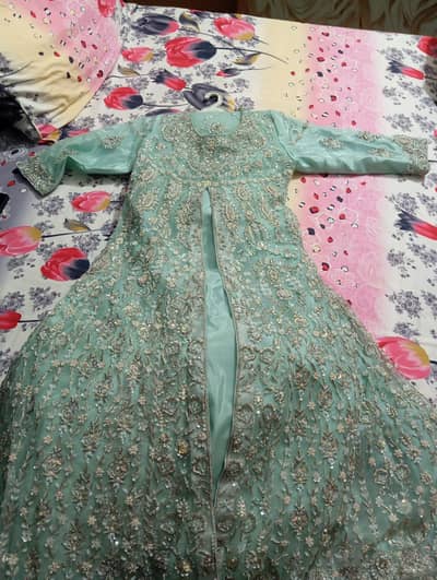 Green Maxi | Fancy Party Wear | Wedding/Walima Dress