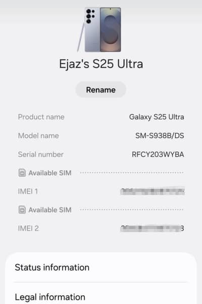 Samsung Mobile S25 Ultra