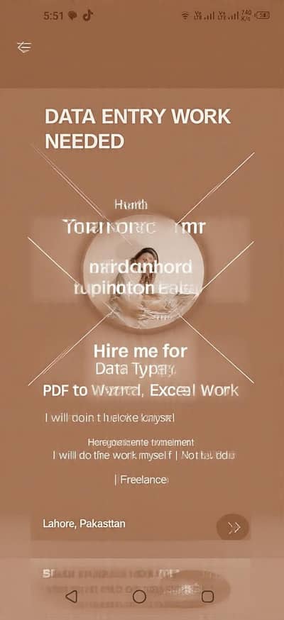 Data entry oprator |MS excel| typing | lahore