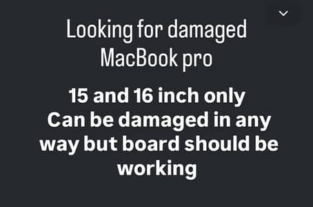 looking for MacBook pro panel damage etc