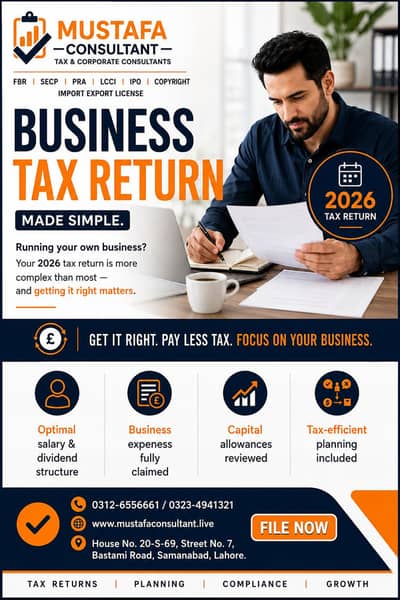 Income Tax Return 2026 | Mustafa Consultant