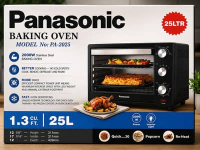 Electric Panasonic Touster/Baking  oven 25 , 35,40,50,70 liters
