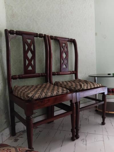 sheesham wood chairs and table