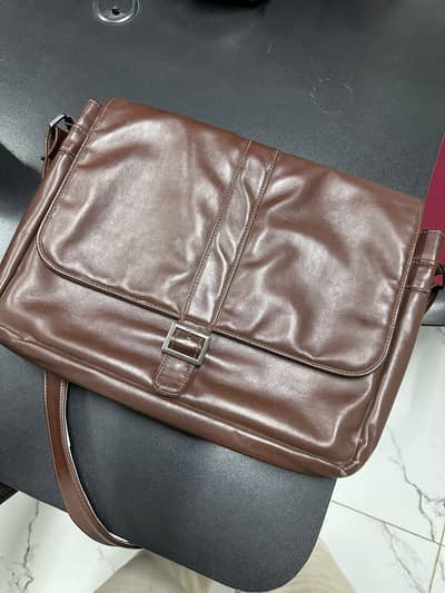 Original Leather (Branded) Snug Laptop Cross Body Bag