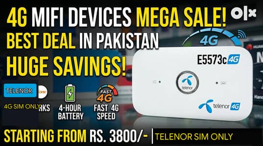 Telenor 4G MiFi Device (E5573C) - Good Condition