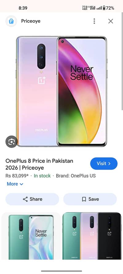 One Plus 8 dual sim pta for sale and exchange possible