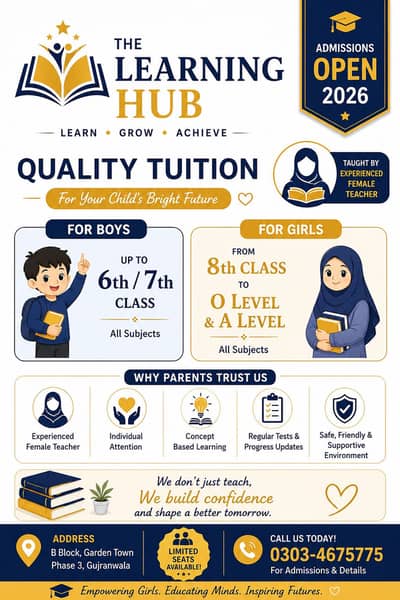 Qualified Female Teacher for girls upto O and A levels