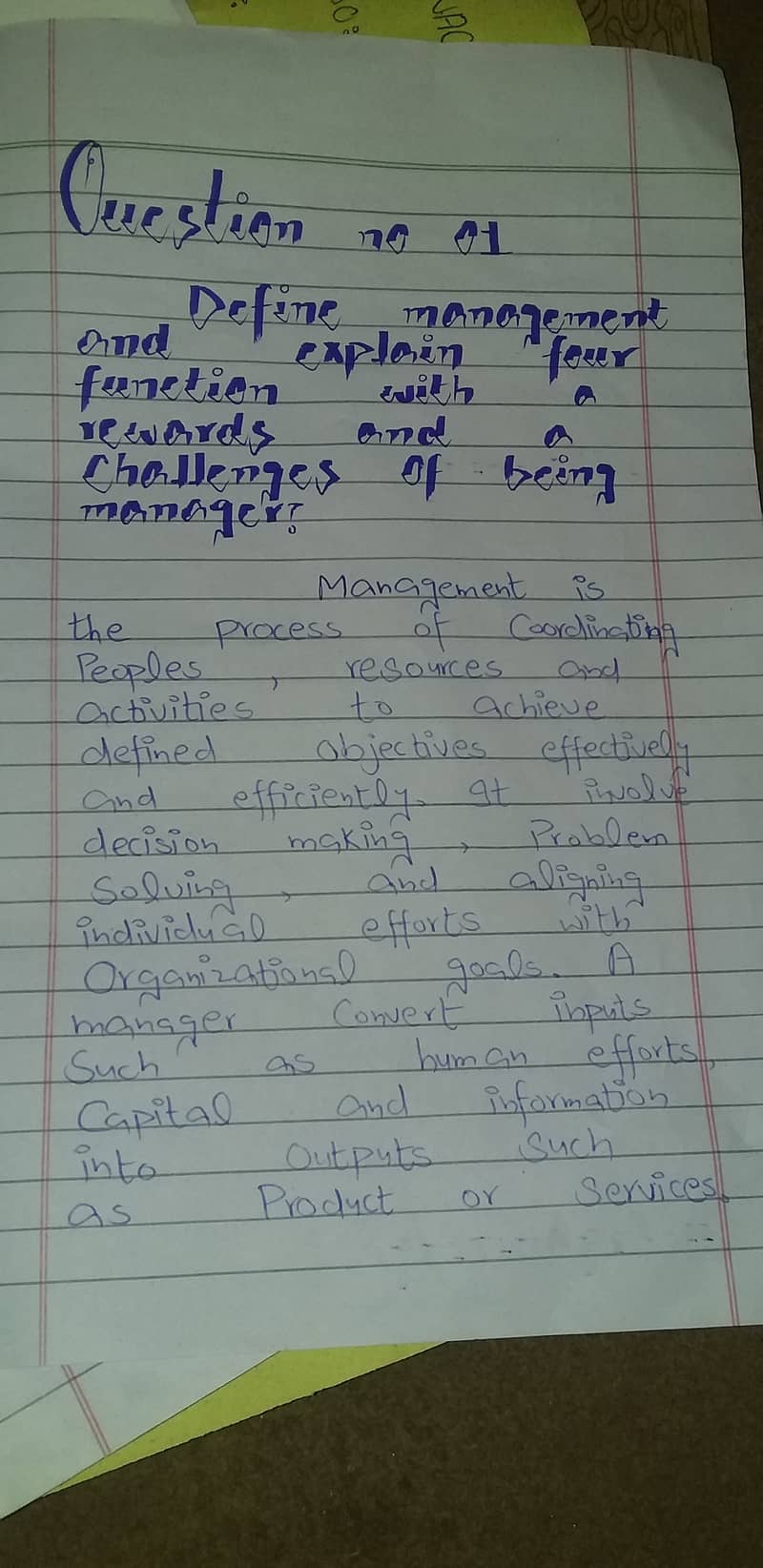 Written assignments 1