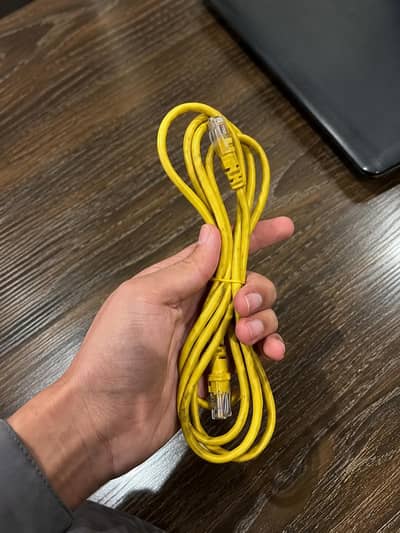 Yellow Ethernet LAN Cable RJ45 – High Quality Internet Cable