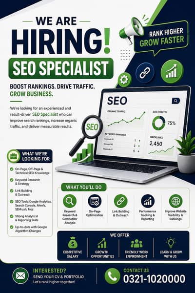 We’re Hiring - SEO Specialist – SEO Expert  - Office Jobs