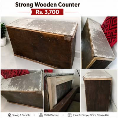 Strong Wooden Counter Table 5*2.5 feet Price 3900