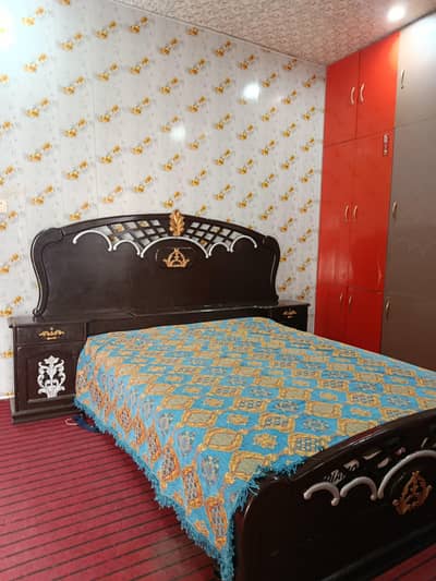 Double bed with dressing table