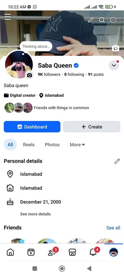 Facebook profile ha 9k follower ha  03149727801