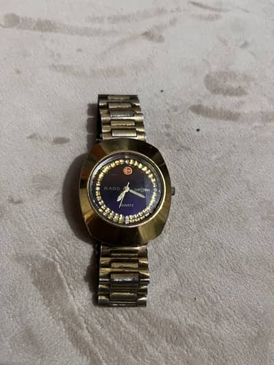Vintage Style Gold Diastar Dial Men Watch