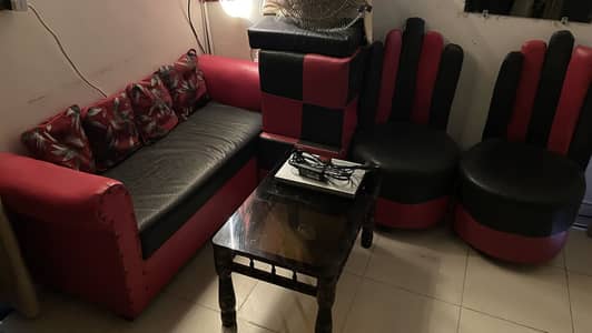 Leather Sofa Set