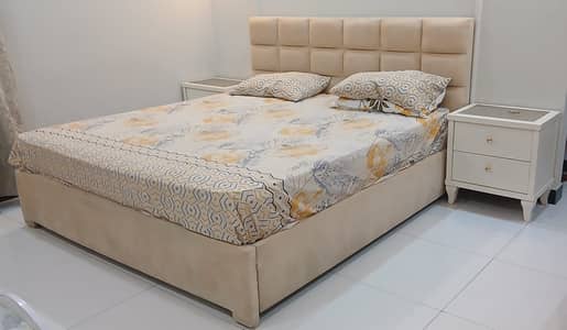 Double Bed with side tables slightly used, Excellent Condition