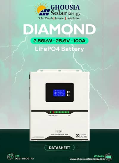 Fronus Diamond 2.56kWh 25.6V 100Ah LiFePO4 Lithium Battery