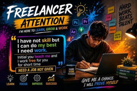 Hardworking Freelancer – Ready to Learn & Work | Give Me a Chance