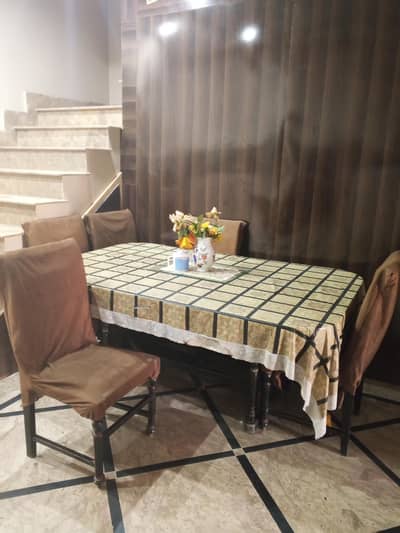 pure shesham heavy dining table with 6 chairs