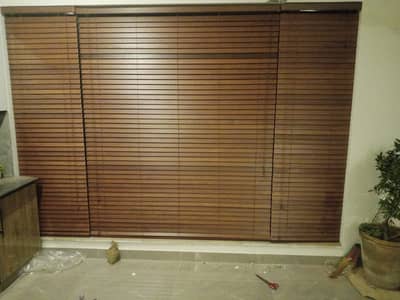 Zebra Blind | Wooden Blinds | Logo Blind | Wooden Floor | Feature wall