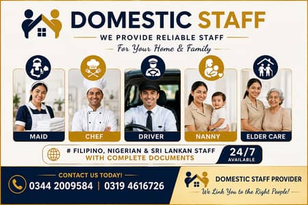 nanny babysitter / maid / driver/ chef / homecleaner / foreigner staff
