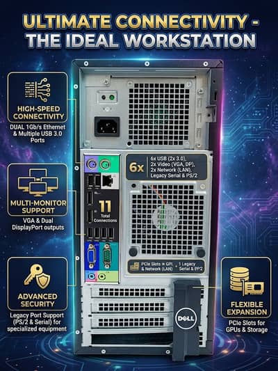 Core i5 3rd Genration 4 RAM Slots Windows 10 Dell Optiplex 7010 Tower