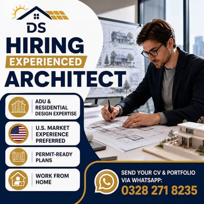 Experienced Architect Required – Work From Home | ADU & Residential De