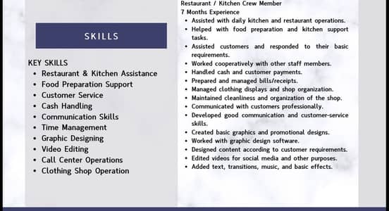 I need Job in Islamabad or Rawalpindi