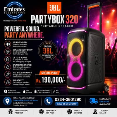 JBL PartyBox 320 Portable Bluetooth Party Speaker | Original