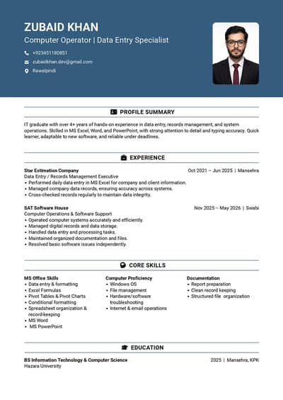 Computer Operator & Data Entry Specialist Available