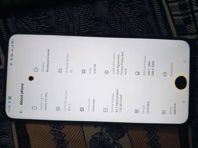OPPO F11 Pro 6/128 PTA Approved complet Box
