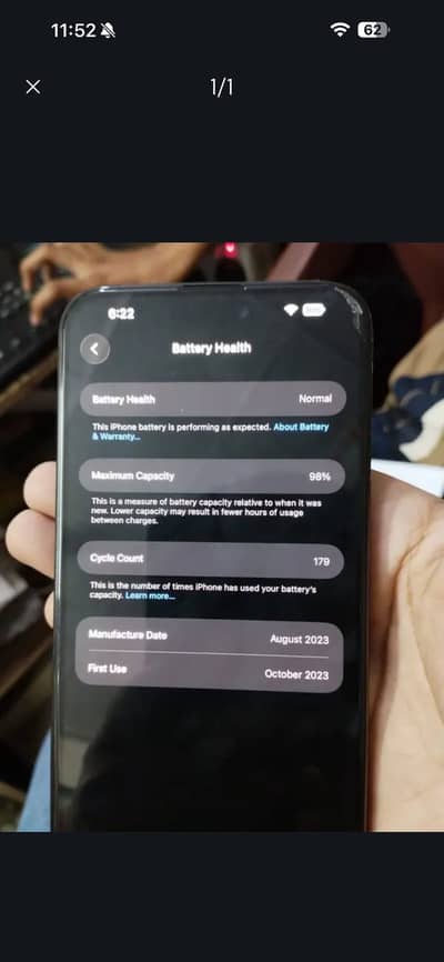 Apple iPhone 15 Pro Max 10/10 98 health non active