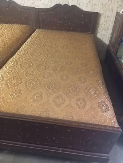 strong pure wooden bedset for sale