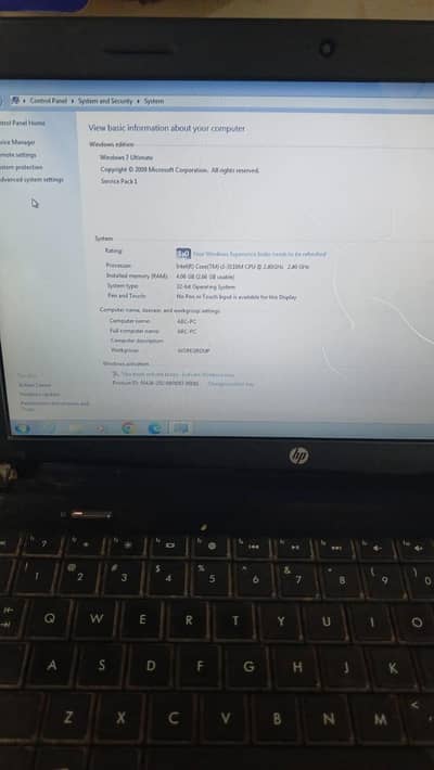HP i3 for sale 10/7 condition lid ka 1 side ka lock break ha