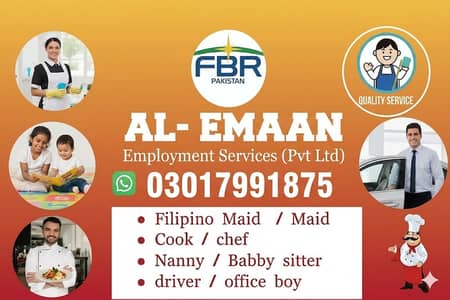 House Maid, Babysitter, Patient Care, Nursing Staff, Drivers, Cook