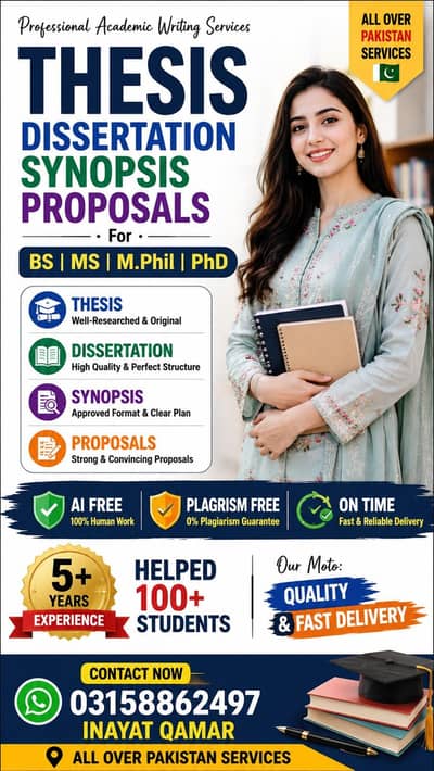 THESIS & RESEARCH SERVICES | BS, MS, M. PHIL & PhD | ALL PAKISTAN