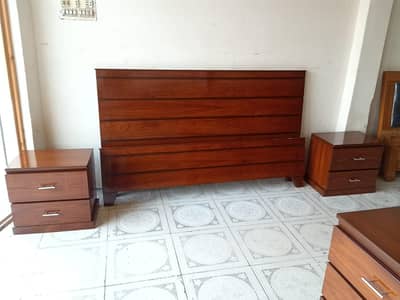 bed set king bed with 2 side tables with dressing 03007718509
