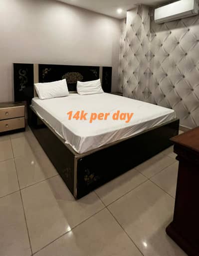 Double Bed Furnished For Short & Long Stays Citi Housing Society Sialkot