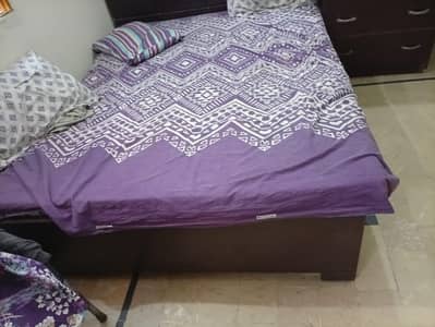 wooden bed