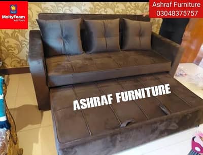 sofa cum bed/2 in 1 sofa/sofa bed/wooden sofa/3 seater Molty foam sofa