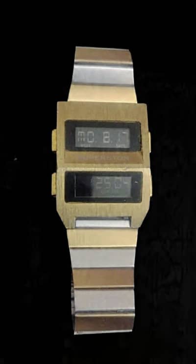 Vintage SUPERSTON Dual Display Digital Watch - 1980s Retro 2-Tone