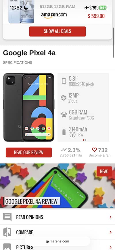 Google Pixel 4a for parts