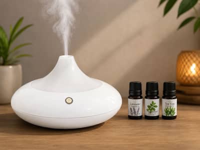 White Aromatherapy Diffuser Essential Oil Humidifier