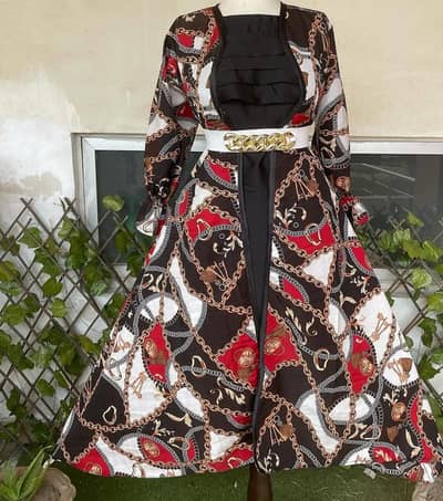 long shrug and net mini frock