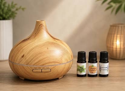 Wood Grain Aromatherapy Diffuser Essential Oil Humidifier