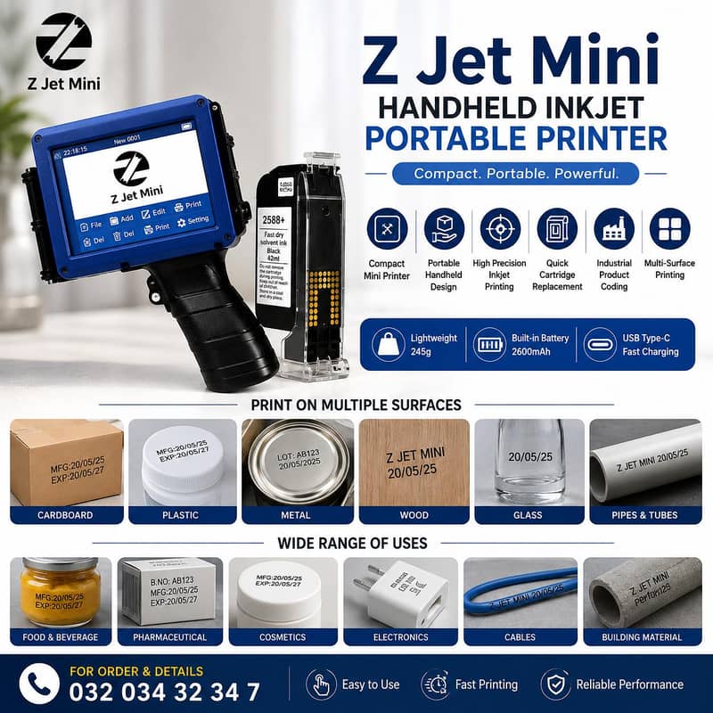 Mini Handheld Inkjet Printer – Expiry Date & Batch Coding 1