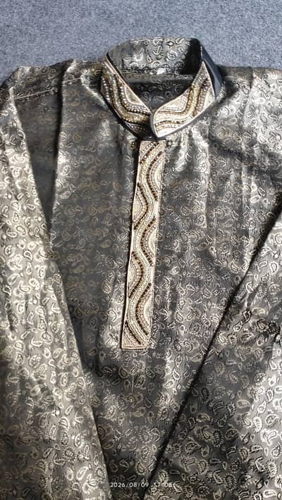 Premium Metallic Olive Designer Kurta. . . . . . .