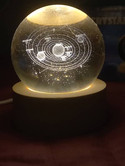 Solar system crystal ball lamp