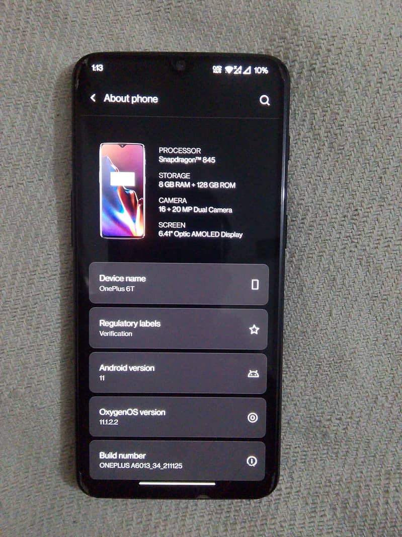 One Plus 6T 0